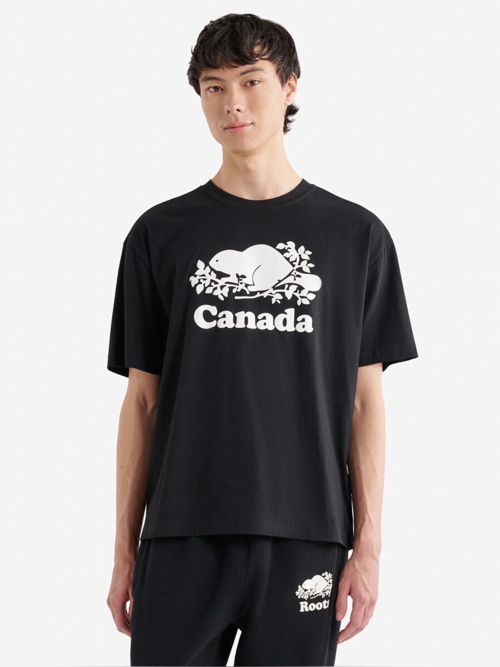 Roots Canada Cooper T-Shirt Men’s Large Black